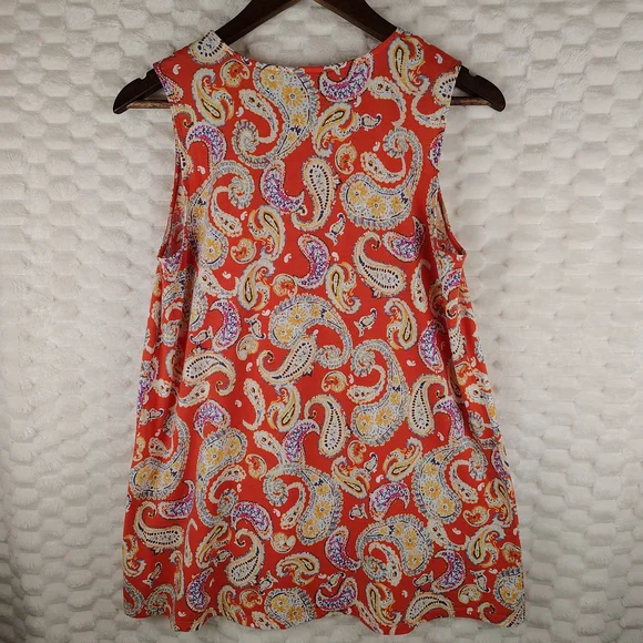 J. Jill Paisley Tank Top - Red, Yellow, Blue And Purple Size Small - Picture 7 of 9